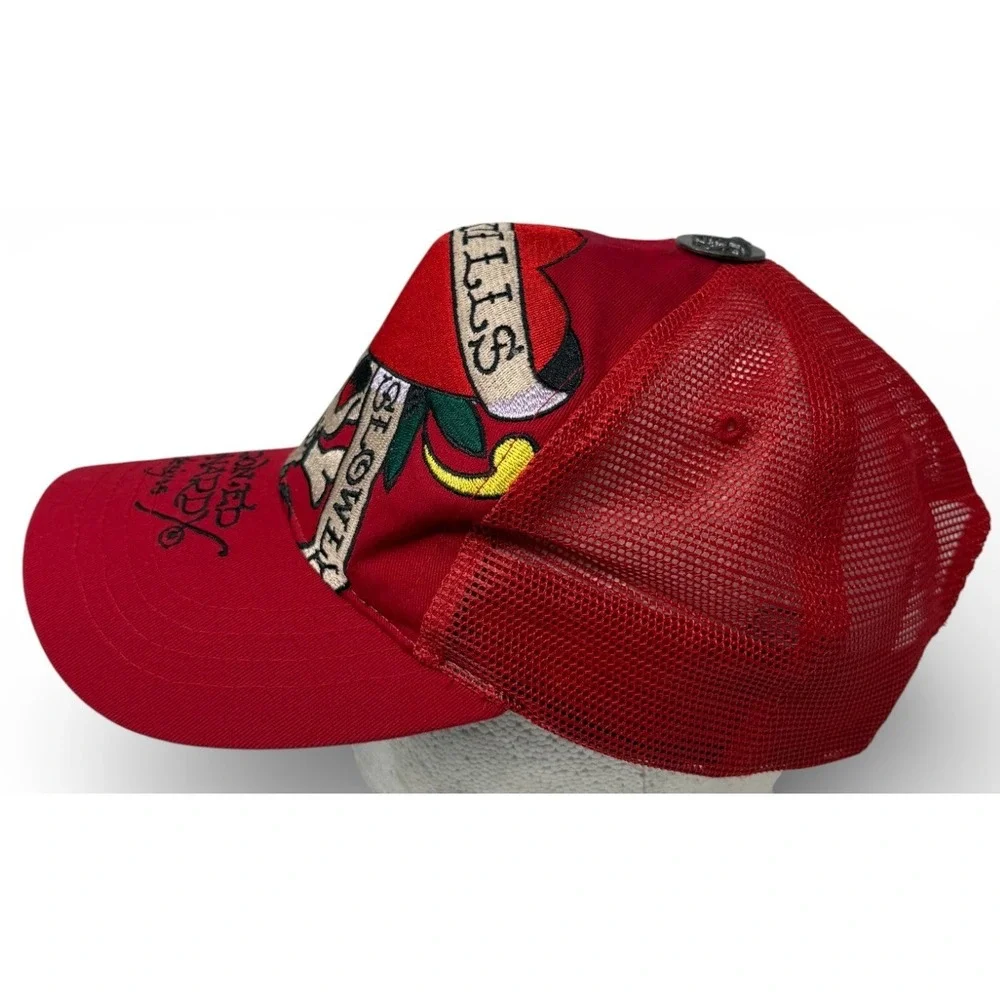 Vtg Ed Hardy Christian Audigier Trucker Hat Skull Snapback Love Kills Slowly Y2K